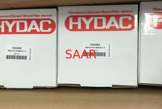 1263789, 2600R005ON/-V-B6 Elemento de Filtro de Linha de Retorno Hidráulico de Reposição Hydac Série 2600R Alta Precisão