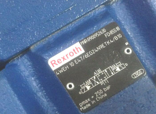 R900952630 4 WEH 10 E 4 X/6 POR EXEMPLO. 24N9ETK4/B10 4 WEH 10 E válvula direcional do carretel 47/6 POR EXEMPLO. 24N9ETK4/B10 com atuação Eletro-hidráulica