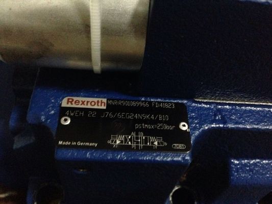 R901089966 4 WEH 22 J 7 X/6 POR EXEMPLO. 24N9K4/B10 4 WEH 22 J válvula direcional do carretel 76/6 POR EXEMPLO. 24N9K4/B10 com atuação Eletro-hidráulica