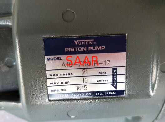 Bomba de pistão de deslocamento variável Yuken A10FR01B-12, A10FR01C-12, A10FR01H-12, A10LR01H-12, A10LR01HK-10 Série A