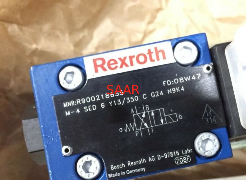 Válvula direcional de Rexroth R900218655 M-4SED6Y13/350CG24N9K4 M-4SED6Y1X/350CG24N9K4 Seat com atuação do solenoide