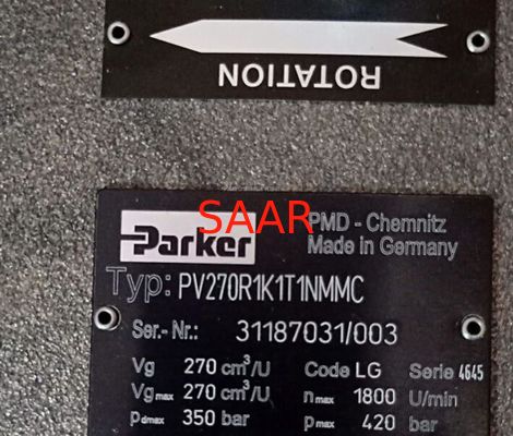 Bomba de pistão axial de Parker PV270R1K1T1NMMC