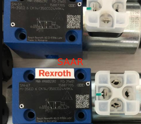 R900052392 Válvula de assento direcional Rexroth M-3SED6CK14/350CG24N9K4 M-3SED6CK1X/350CG24N9K4 M-3SED6 Series