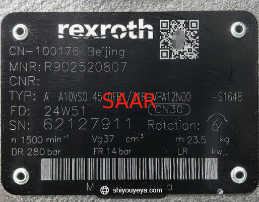 R902520807, AA10VS045DFR1/31R-VPA12N00-S1648 Rexroth A10VSO Série Bomba de Pistão Axial Variável